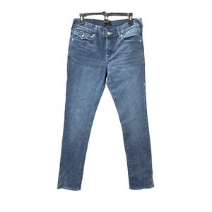 True Religion Rocco Relaxed Skinny Jeans Mens Size 30 Dark Wash Denim